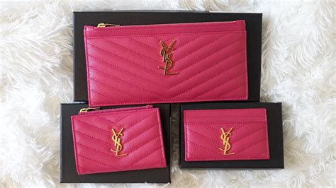 ysl fuchsia card holder